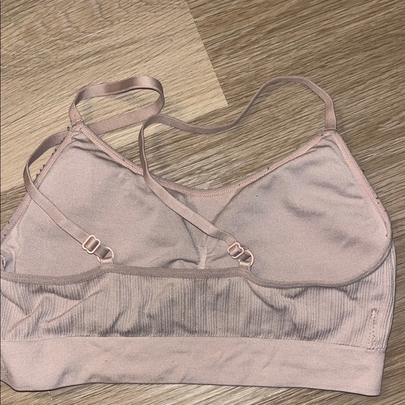 Seamless Ribbed Bralette - Pink/Purple Medium - Picture 2 of 3